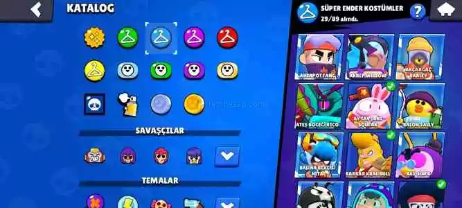 Brawl Stars Bol Skinli Hesap