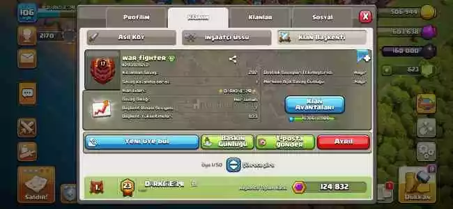 Clash Of Clans 17 Level Klan Satışı