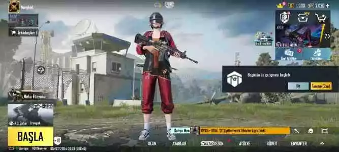 7020 Uc Ve Elite Passlı Pubg Hesap