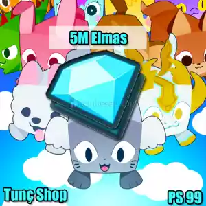 HEDİYE + Pet Simulator 99! 5M (5Milyon) Elmas