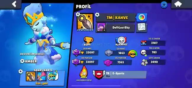 Brawl Stars 33 K Kupa Efsanevi Mailli Hesap