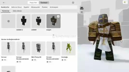 Roblox Uygun Fiyatlı Aksesuar Ve Kıyafet Dahil 20 Civarı  İtem