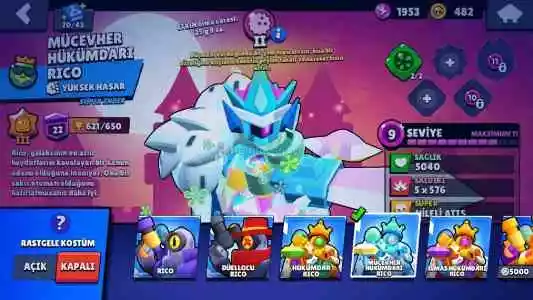 Güzel Kostümleri Olan Bir Acil Hesap Brawle Stars....