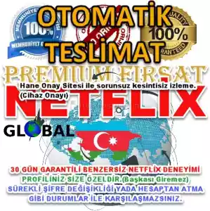 Kişiye Özel (Profil) OTO TESLİMAT 30 Gün Garantili Netflix 4K UHD Global (Anlık Hane Onayı TV, PC, Akıllı Tel vb)