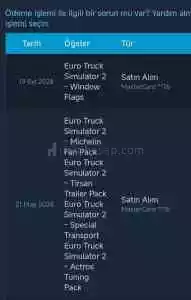 Steam Hesap Ets 2 Dlc'li