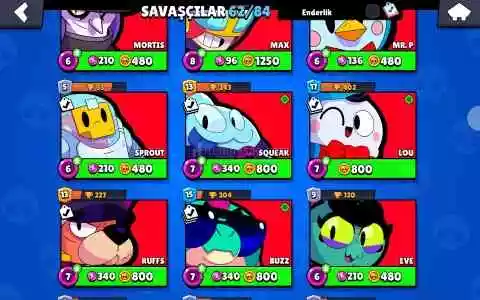 18K Kupa 62 Karakter Uyguna Efsane Hesap