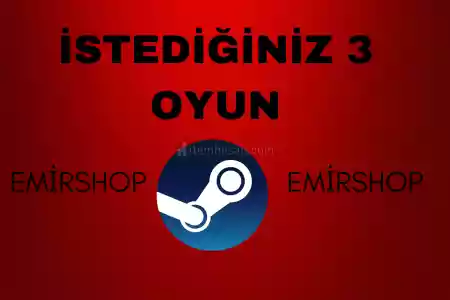 İstediğiniz 3 Oyun Garanti Steam Hesap