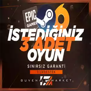 İstediğiniz 3 Oyun [Garanti + Destek]