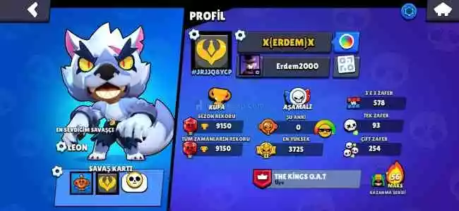 Brawl Stars [9500Kupa] Hesap