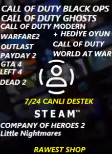 Steam 10 Adet Oyun! Call Of Duty Serisi Ve Daha Fazlası!