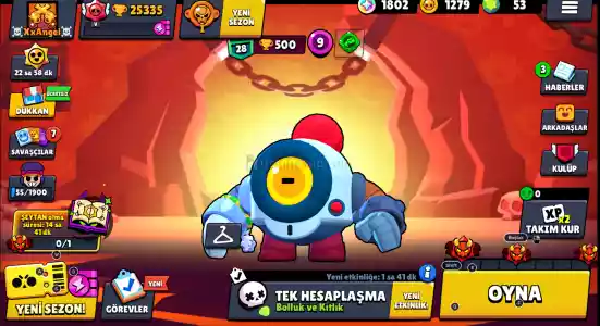 Brawl Stars 25.000 Kupa Hesap 59  Karakter