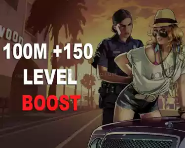 100M + 150 LEVEL+UNLOCK BOOST GTA 5 ONLİNE