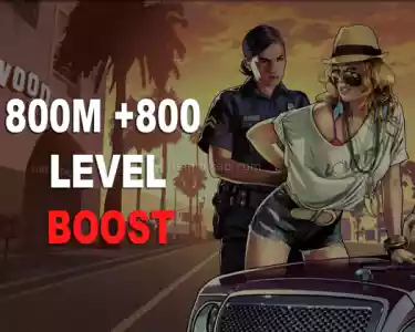 800M + 800 LEVEL+UNLOCK BOOST GTA 5 ONLİNE