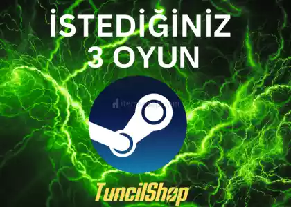 İstediğiniz 3 Oyun Garanti Steam Hesap