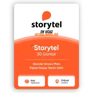 Aylık Storytel Kişisel Hesap + 1 Aylık Garanti