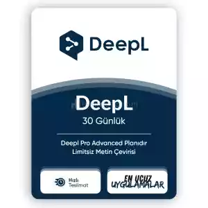 Deepl Pro Advanced Lisans – 30 Günlük Kişisel Hesap