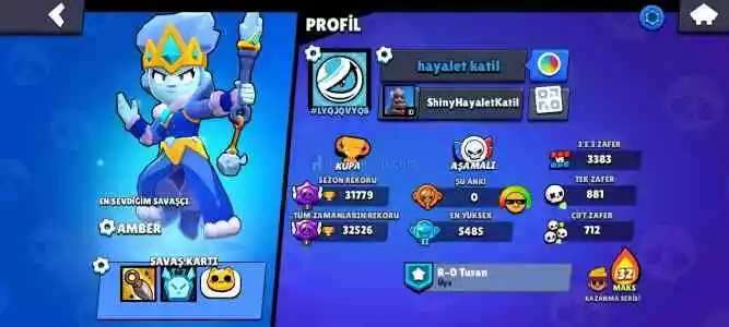 Çok Ucuz Brawl Stars Hesabı 32K Kupalı