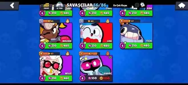 Güvenilir Brawl Stars Hesabı 21K