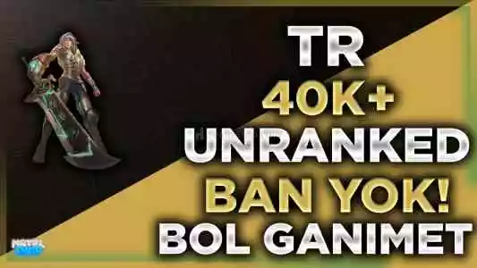 ⭐[Ban Yok!] Tr 40K-100K Mavi Öz 30 Lvl Unranked