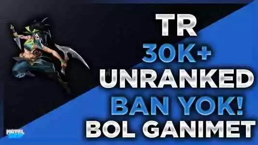 ⭐[Ban Yok!] Tr 30K-100K Mavi Öz 30 Lvl Unranked