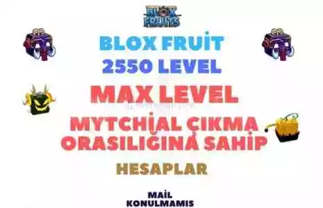 [Blox Fruits][Tr] 2550 Max Kırmızı Meyve Godhuman Hesap