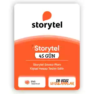 Storytel Özel 45 Günlük Kişisel Hesap