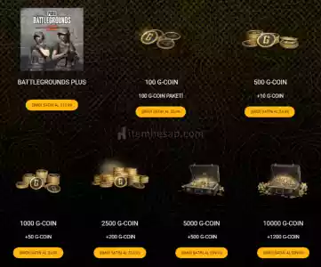 Pubg 1000+50 G-Coin 150Tl