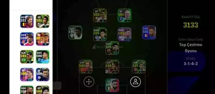 Efootball 3134 Kolektif Güç Hesap