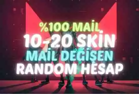 ⭐Valorant 0 Mail Değişen 10-20 Skin Random Hesap⭐