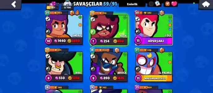 Brawl Stars 11k Hesap