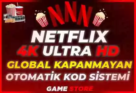 ⭐Kapanmayan⭐7/24 OTO Kod⭐4K UHD Aylık⭐Netflix