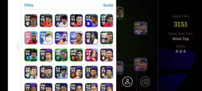 Ucuza 3151 KG Forvetler Fena tek bağ PES Mobile