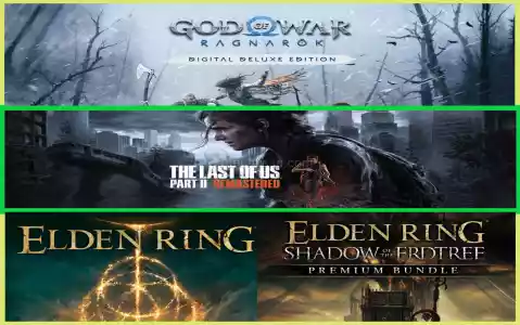 God Of War Ragnarök + The Last Of Us Part II + Elden Ring Shadow of the Erdtree