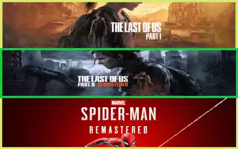 The Last of Us Part I + The Last of Us Part II Remastered + Spiderman Remastered