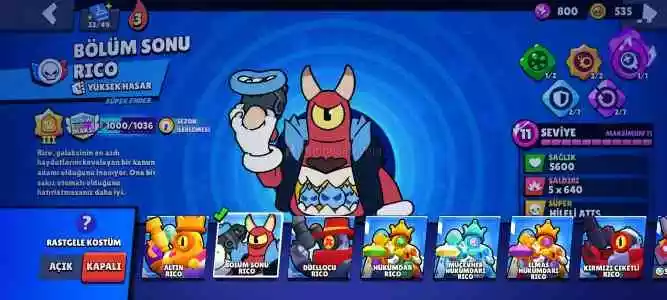 Brawl Stars Hesabıdır 58.140 Kupa Hesap Dop Dolu Bir Hesap