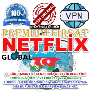 Kişiye Özel (Profil) 30 Gün Garantili Netflix 4K UHD VPNGlobal (Anlık Hane Onayı TV, PC, Akıllı Tel vb)