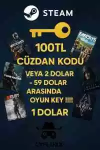 100TL Cüzdan Kodu Veya 2Dolar - 59Dolar Arasında Oyun Key !