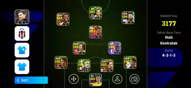 Pes mobile hesap
