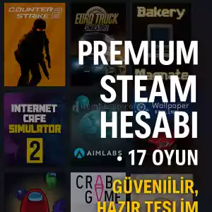 Premium Steam Hesabı | 17 Oyun | Temiz, Güvenilir, Hazır Teslim