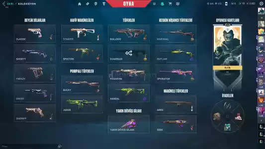 TR Sunuculu 50 Skinli Valorant Hesap