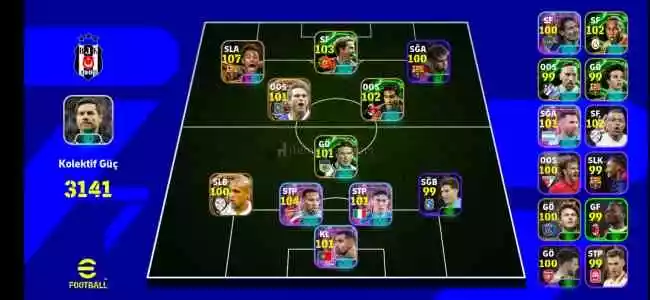 107 Neymar Jr, şanslı hesap, 1300 coin vardır.