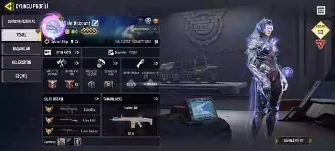 Codm : Call of Duty Mobile 18 Mitik , 97 Efsanevi Silah ve 2 Mitik 2 Efsanevi Operatör Hesap (ID: 7117537459583778818)