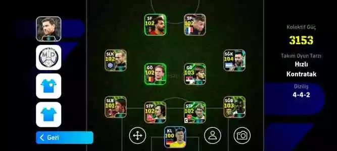3153 kolektif gücü 106 Messi