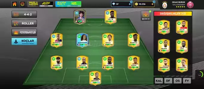 Mobil Futbol oyunu hesabı