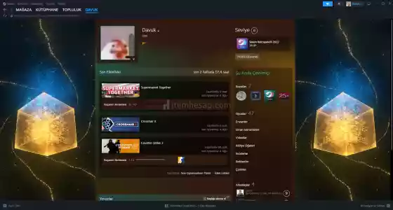 Steam Uyguna Efsane Hesap