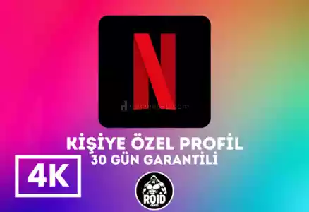 Netflix 4K UHD 1 Ay | Kişiye Özel Profil & Hızlı Teslimat