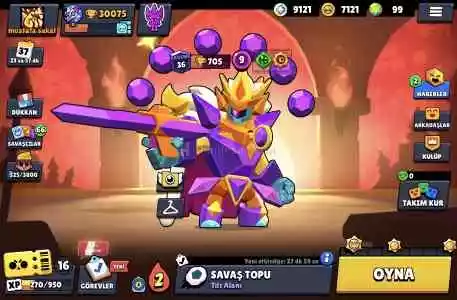 30k 9 Efsanevili Emektar Brawl Stars Hesabı (Pazarlık Payı)