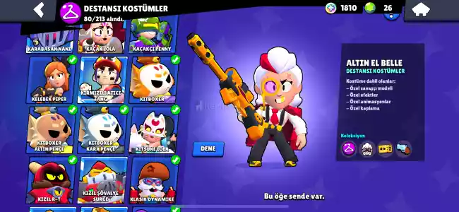 87K +265kostüm bol bp açılmış ve max karakterli!