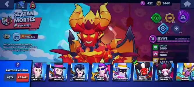 44 k kupa 71 karakter 156 kostüm fiyat düştü 540 TL