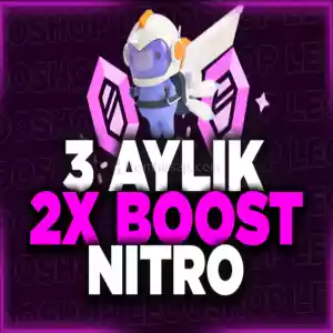 ⭐2X Boost 3 Aylık Nitro + Garanti | Discord